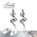 Destiny Jewellery Crystal From Swarovski 925 Sliver Spiral Stud Earrings